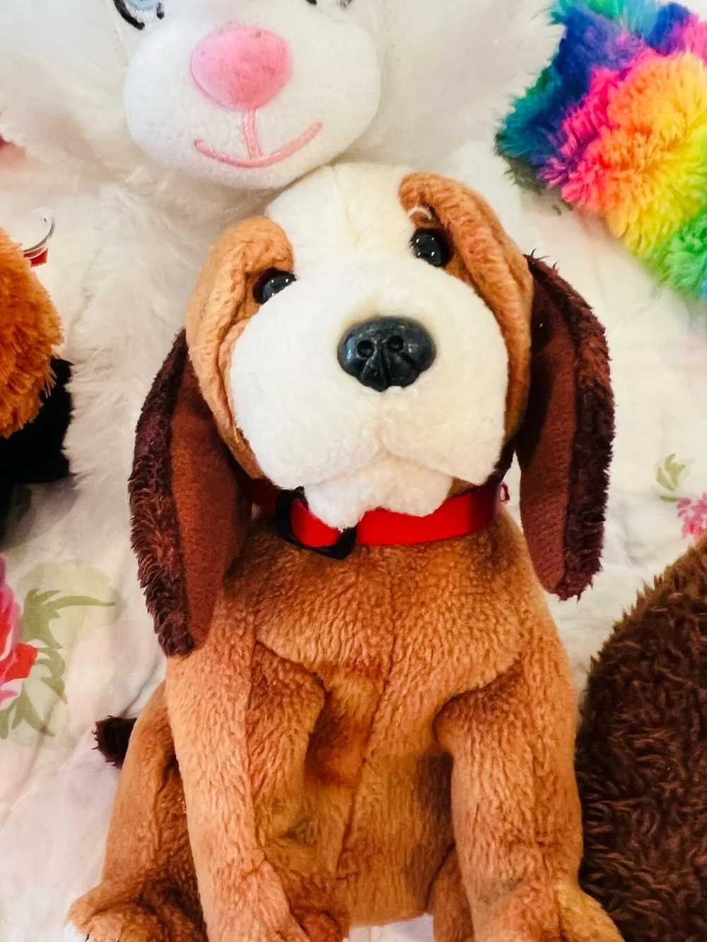 8 stuffed animal bundle  Brown & Cream Plush Puppy Stuffed Animal